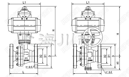 Q641H氣動硬密封球閥結(jié)構(gòu)圖