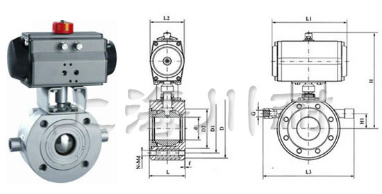對(duì)夾式氣動(dòng)保溫球閥結(jié)構(gòu)圖